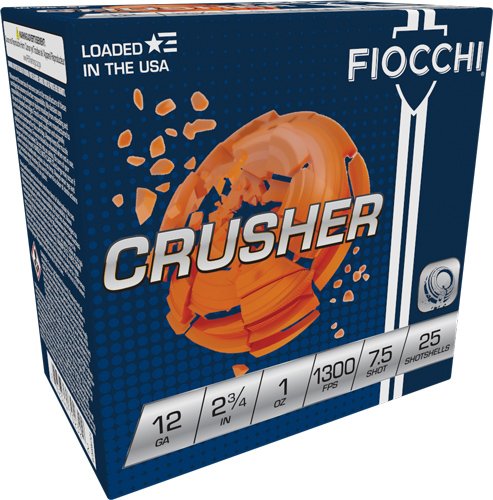 Fiocchi Crusher 12GA 2.75" 1OZ - #7.5 1300FPS 250RD Case Lot
