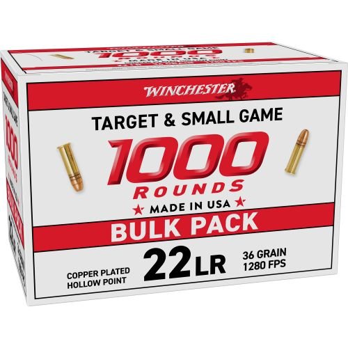Winchester 22LR 36GR HP - 1280FPS 1000RD 2BX/CS
