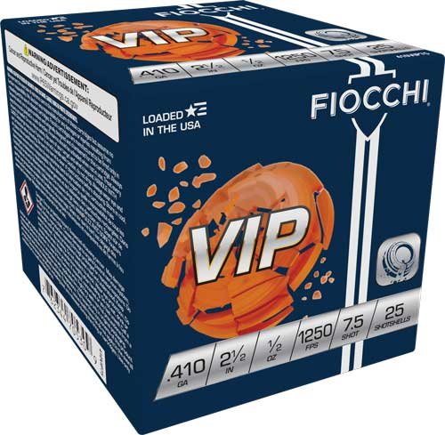 Fiocchi Vip 410 2.5" 1/2OZ - #7.5 1250FPS 250RD Case Lot