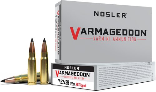 Nosler Varmageddon 7.62X39 - 123GR FBT 20RD 10BX/CS