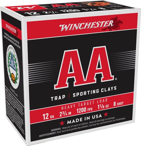 Winchester Aa 12GA 2.75" - 1-1/8OZ #8 1200FPS 250RD Case