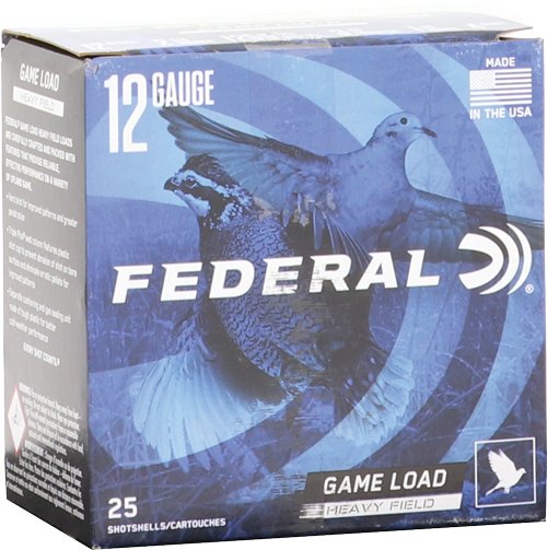 Federal Game Shok 12GA 2.75" - 1-1/8OZ #4 25RD 10BX/CS