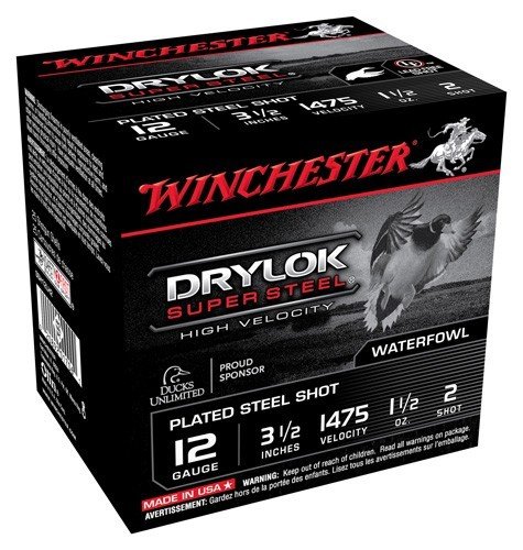 Winchester Drylok 12GA 3.5" - 1-1/2OZ #2 1475FPS 25RD 10BX/C