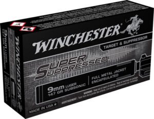 Winchester Super Suppressed - 9mm Luger 147GR FMJ 50RD 10B/C