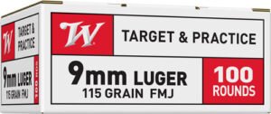 Winchester USA 9mm Luger - 115GR FMJ 100RD 10BX/CS