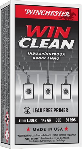 Winchester Winclean 9mm Luger - 147GR JSP 50RD 10BX/CS