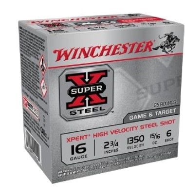 Winchester Xpert Steel 16GA - 2.75" 15/16OZ #6 25RD 10BX/CS