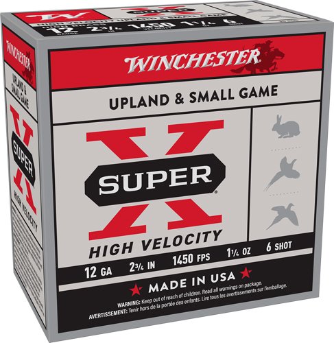 Winchester Super-X 12GA 2.75" - 1-1/4OZ #6 1450FPS 25RD 10BX/C