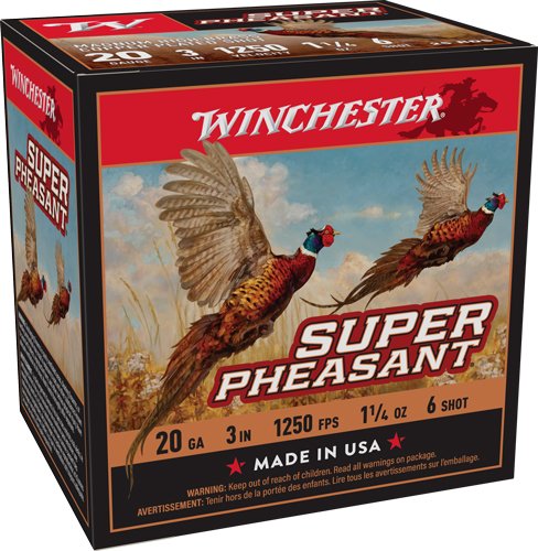 Winchester Super Pheasant 20GA - 1-1/4OZ #6 1250FPS 25RD 10BX/C
