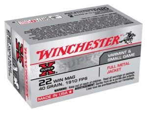 Winchester Super-X 22WMR 40GR - FMJ 1910FPS 50RD 40BX/CS