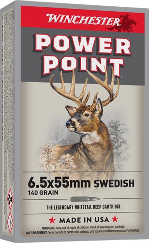 Winchester 6.5X55 Mauser - 140GR Power Point 20RD 10BX/CS