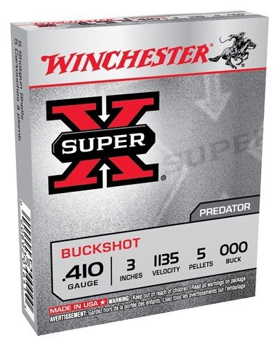 Winchester Super-X 410 3" 000 - Buck 5 Pellet 5RD 50BX/CS