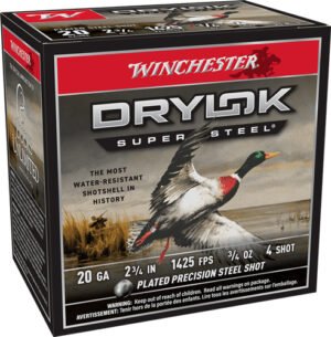Winchester Drylok 20GA #4 - 2.75" 3/4OZ 25RD 10BX/CS