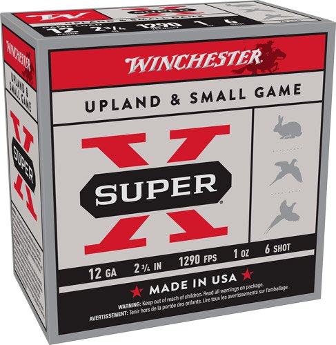 Winchester Super-X 12GA 2.75" - 1OZ #6 1290FPS 250RD Case Lot