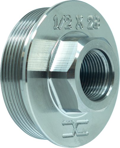Faxon 1/2X28 Direct Thread to - Hub Adapter Titanium