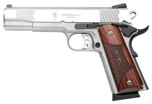S&W 1911 Es 45ACP 5" FS - 8-Shot Matte Stainless Wood