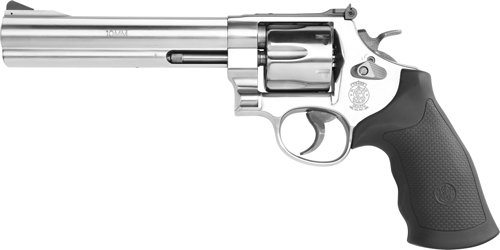 S&W 610 10mm 6.5" As 6-Shot - Stainless Steel Rubber