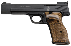 S&W 41 22LR 5.5" HB As - 10SH-Ats-TS-DT Blued Wood