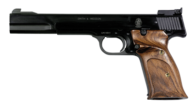 S&W 41 22LR 7" As - 10SH-Ats-TS-DT Blued Wood