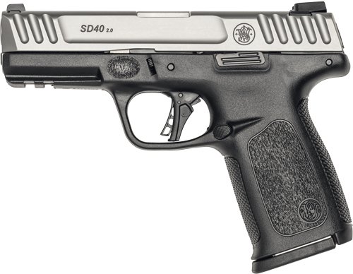 S&W SD40 2.0 40SW 4" FS 14-SH - Silver SS Slide/Black Polymer