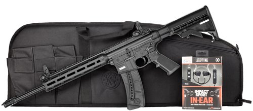 S&W M&P15-22 Sport 22LR 16.5" - 25-SH W/ Ear Buds & Case BLK