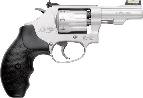 S&W 317 Airlite 22LR 3" As - SS 8-Shot Hi-Viz Rubber