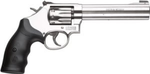 S&W 617 22LR 6" As 10-Shot - Stainless Steel Rubber