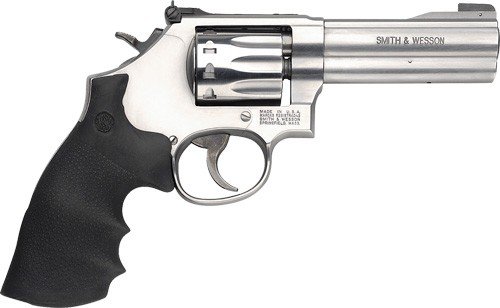 S&W 617 22LR 4" As 10-Shot - Stainless Black Rubber