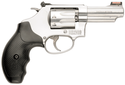 S&W 63 22LR 3" As 8-Shot - Hi-Viz Stainless Rubber