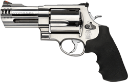 S&W 500 500SW 4" As 5-Shot - Stainless Steel Rubber