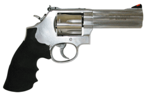 S&W 686PLUS 4" As 7-Shot 357 - Stainless Steel Rubber