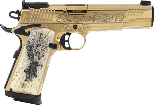 Girsan MC1911 Deluxe Gold Govt - 38 Super 10RD Engraved - Image 2