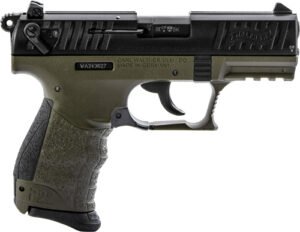 Walther P22Q Military 22LR - 3.4" 2-Tone BLK Slide/OD Green
