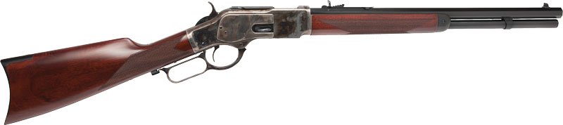 Cimarron 1873 Saddle Rifle - 44/40 WIN 18" CC/Blued Walnut