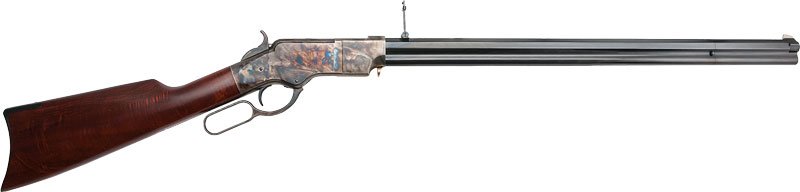 Cimarron 1860 Henry 45LC - 24" Steel Frame Blued Walnut