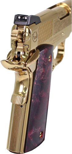 Iver Johnson Eagle Noble WP - 1911 45ACP 8RD Gold/Ex. Wood - Image 3