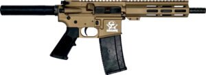 Glfa AR15 Pistol 223 Wylde - 7.5" Nitride Barrel Bronze
