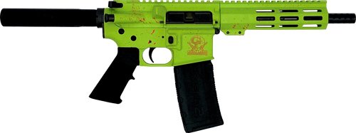 Glfa AR15 Pistol 223 Wylde - 7.5" Nitride Zombie Splatter