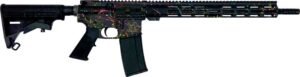 Glfa AR15 Splatter 223 Wylde - 16" 1:8 Nit BBL Black