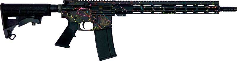 Glfa AR15 Splatter 223 Wylde - 16" 1:8 Nit BBL Black