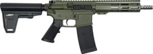 Glfa AR15 Pistol W/Brace 223 - Wylde 7.5" SS Barrel OD Green