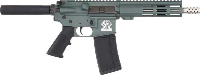 Glfa AR15 Pistol 223 Wylde - 7.5" SS. BBL. Charcoal Green
