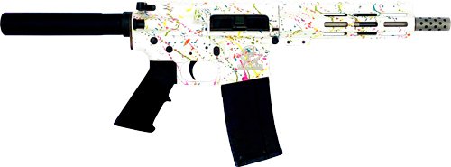 Glfa AR15 Pistol 223 Wylde - 7.5" S/S BBL Splatter White