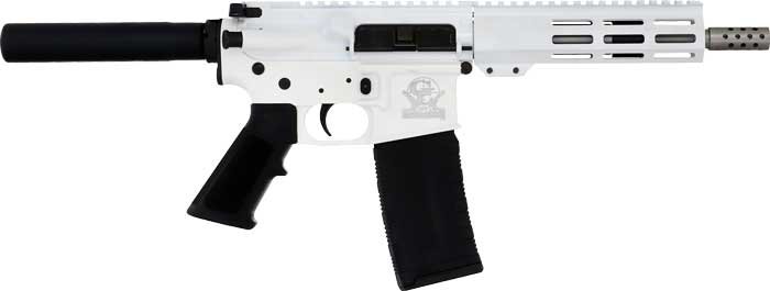 Glfa AR15 Pistol 223 Wylde - 7.5" Stainless BBL White