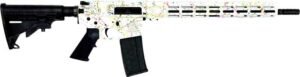 Glfa AR15 Splatter 223 Wylde - 16" Nit BBL White
