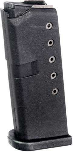 Pro MAG Magazine for Glock 42 - 380ACP 6RD Black Polymer