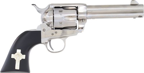 Cimarron Holy Smoker 357MAG FS - 4.75" White/Silver Cross Black - Image 2