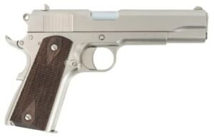 Tisas Stakeout 1911 38 Super - 5" BBL 9RD Walnut Grip Nickel