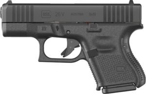 Glock 26 9mm V Fixed Sights - 10-Shot Black Front Serrations