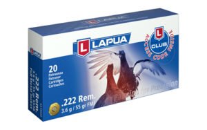 Lapua 222 REM 55GR FMJ 20/600